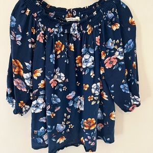 Flower Off the Shoulder Blouse